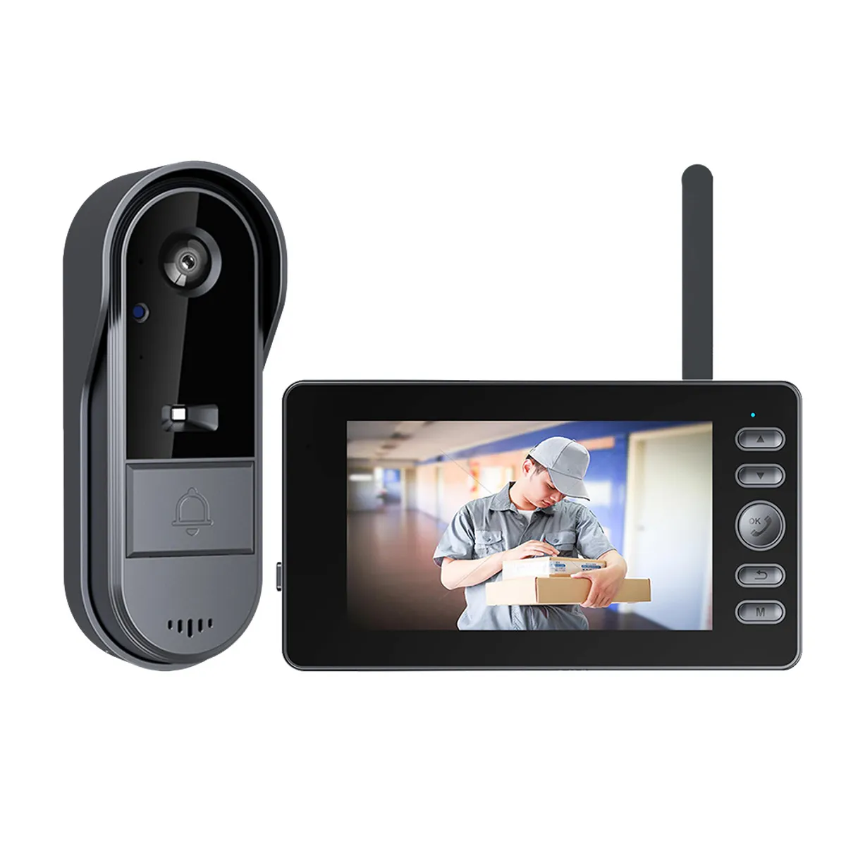 PUREPOWER - Timbre de Vídeo Inalámbrico Con Voz Bidireccional, Cámara HD de Visión Nocturna para el hogar