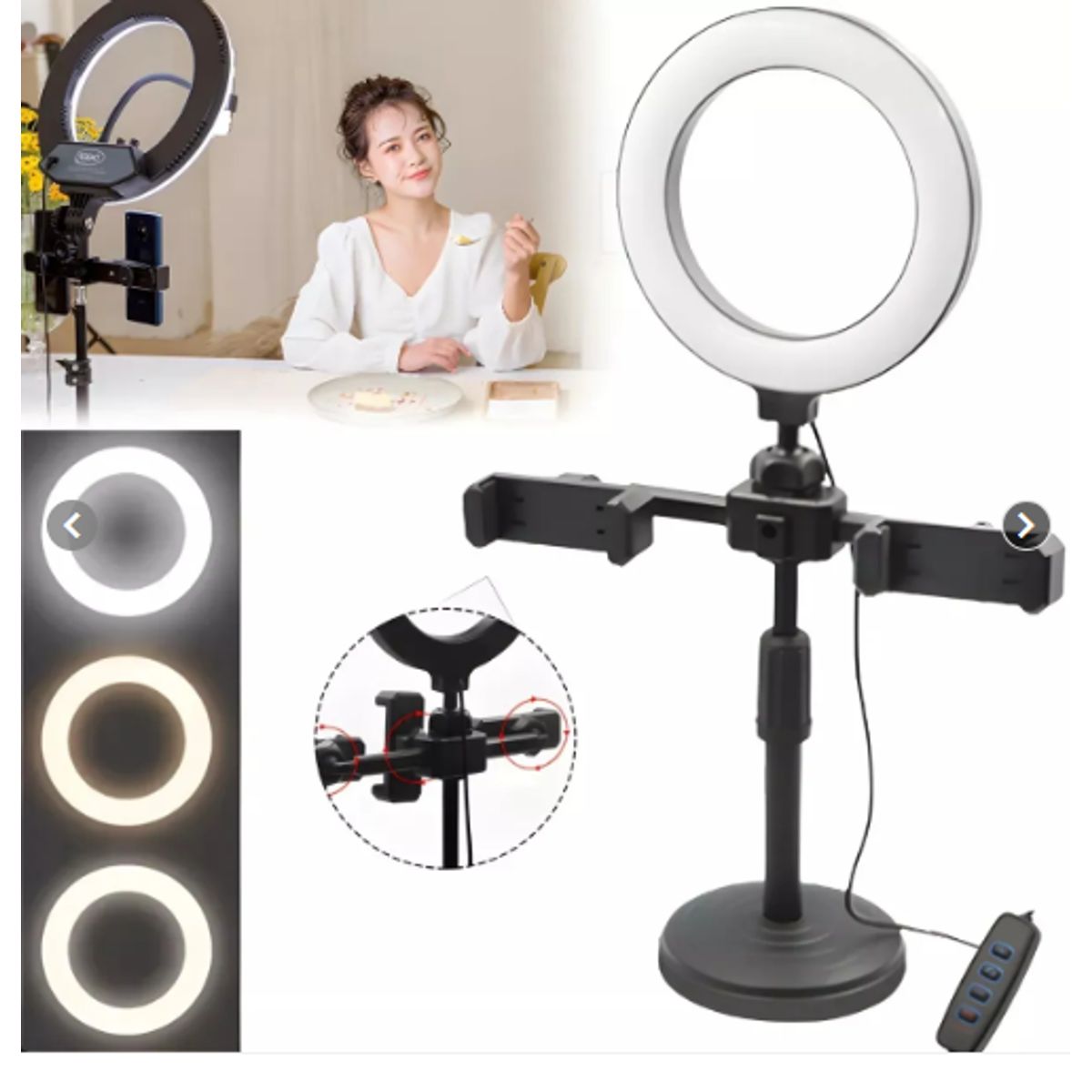 GENERICO - Aro de Luz Led con Holder y Parante