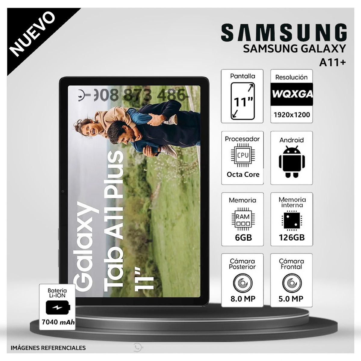 SAMSUNG - Tablet Samsung GALAXY TAB A11+ 6GB/128GB 11 Pulgadas - Graphite