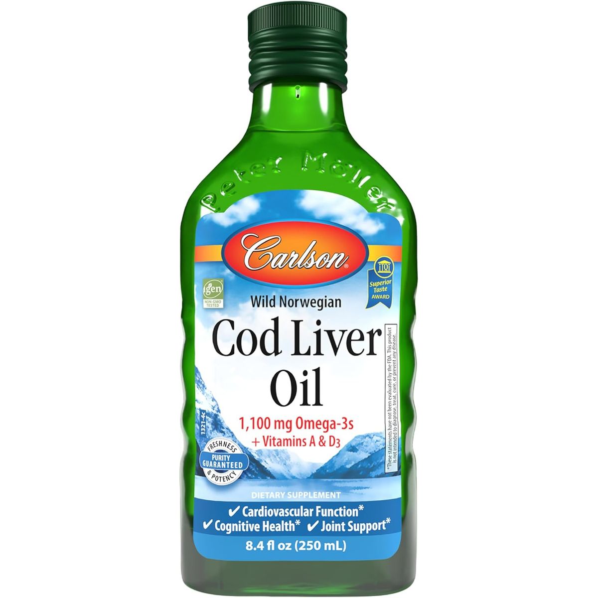 GENERICO - Carlson - Aceite de hígado de bacalao 1100 mg Omega-3 más vitaminas A y D3