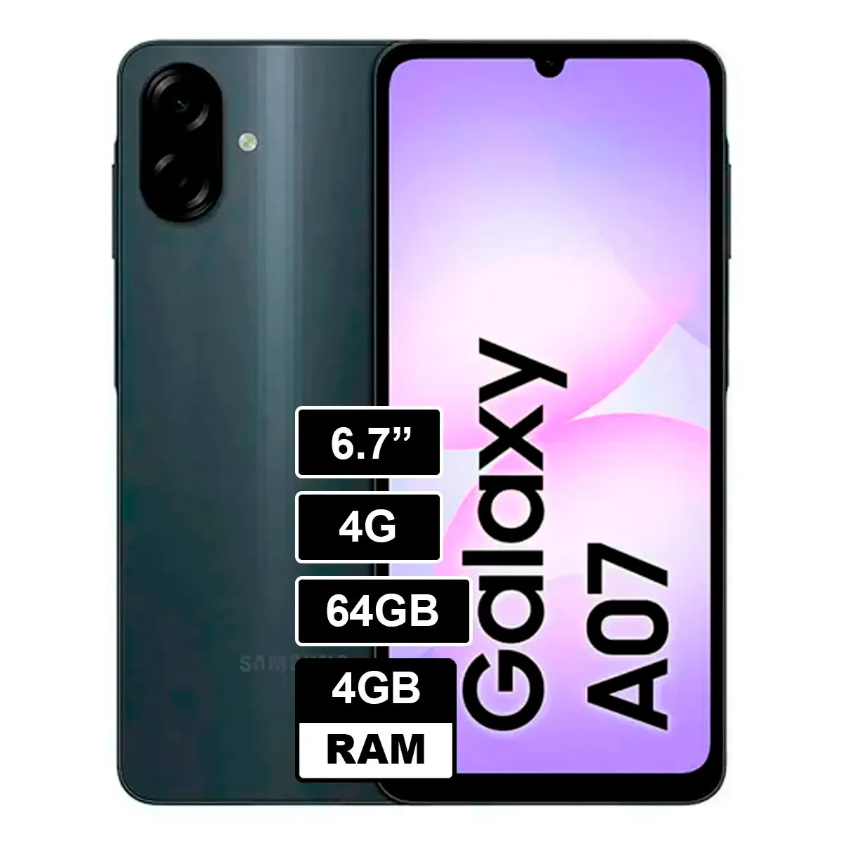 SAMSUNG - Smartphone Galaxy A07  4GB RAM 64GB Black