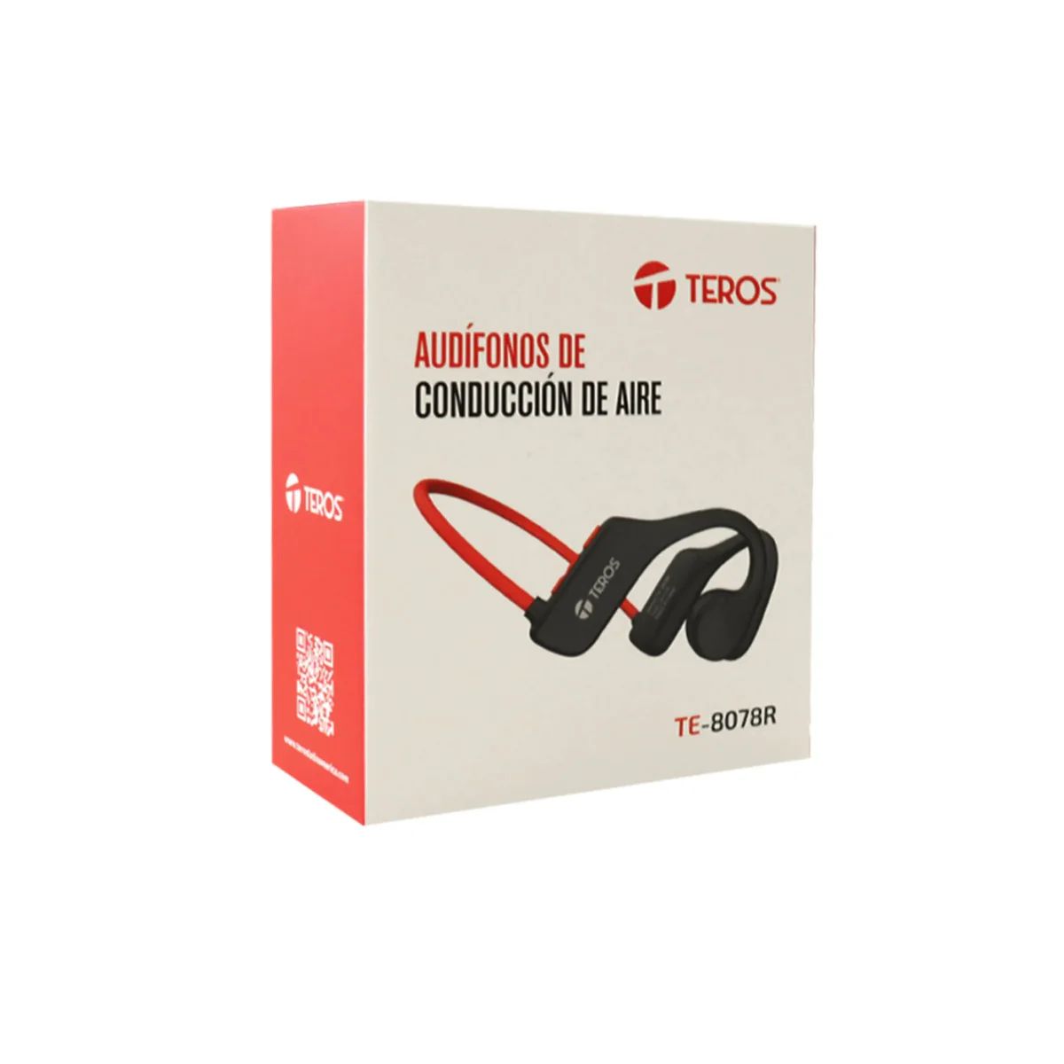 Teros - Teros Audífonos de Conducción de Aire con IPX5resistente al agua 6.5h Rojo - TE-8078R