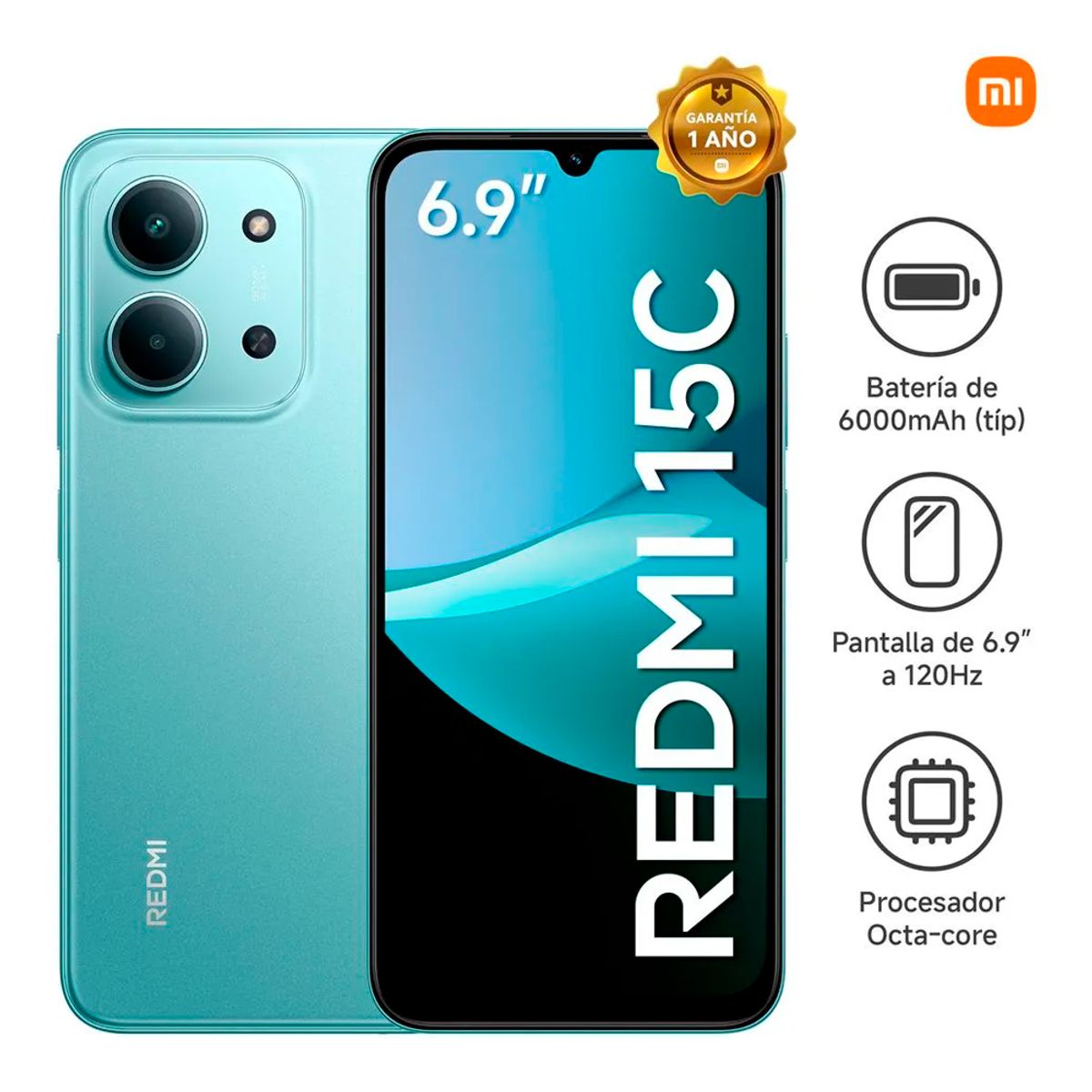 XIAOMI - CELULAR REDMI 15C 4RAM 128GB VERDE