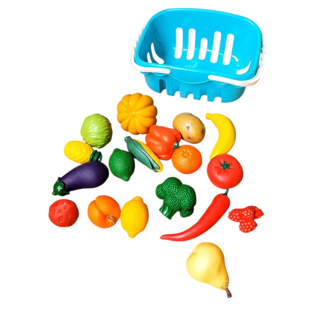 GENERICO - Canasta de Frutas y Verduras Didácticas  Juego Educativo para Pequeños Exploradores