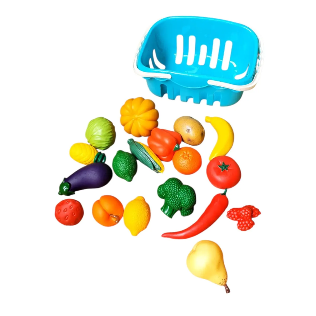 GENERICO - Canasta de Frutas y Verduras Didácticas  Juego Educativo para Pequeños Exploradores