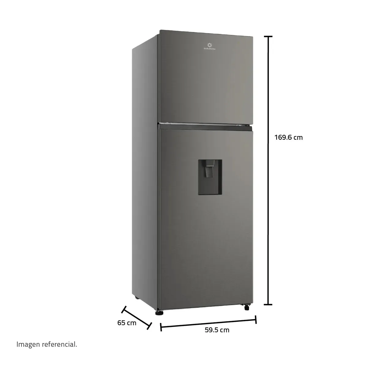 INDURAMA - Refrigeradora Indurama 324 Litros Croma con Dispensador de Agua No Frost RI-439DI (Nuevo Modelo)