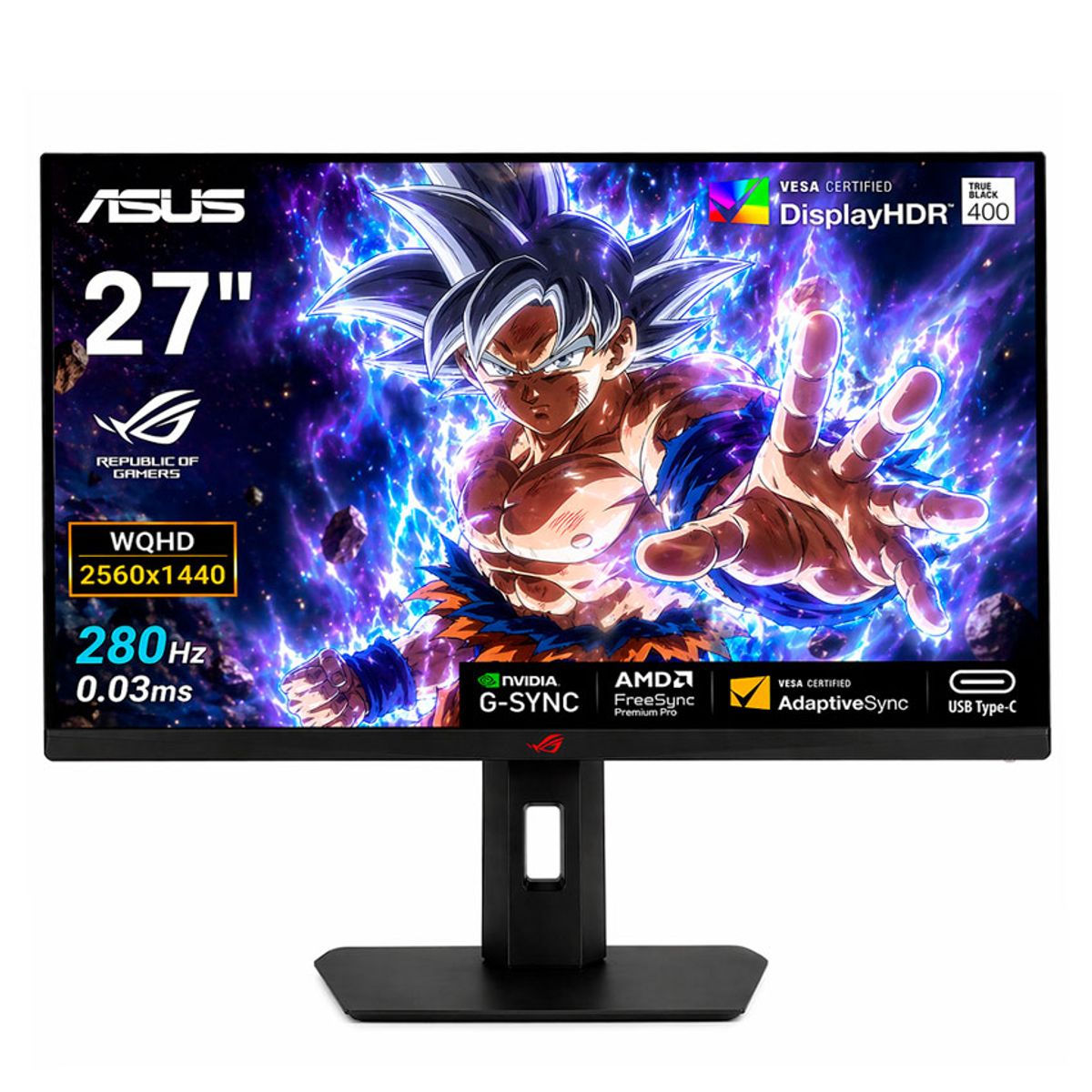 ASUS - Monitor Gamer ASUS ROG Strix OLED XG27ACDMS 27” QHD 280Hz 0.03ms QD-OLED