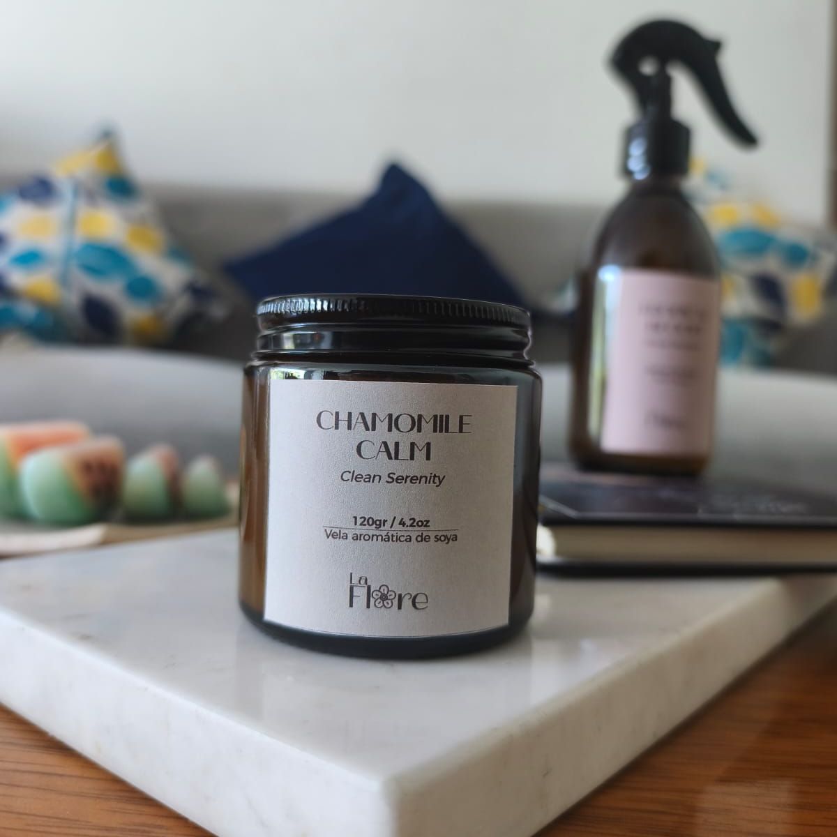 GENERICO - Vela de Soya Aromática "CHAMOMILE CALM"  - 120gr