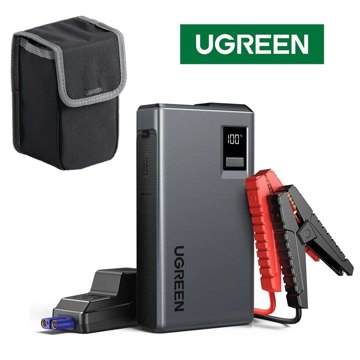 UGREEN - Arrancador de Batería para Auto UGREEN 1000A con Power Bank y Luz LED 12000mAh