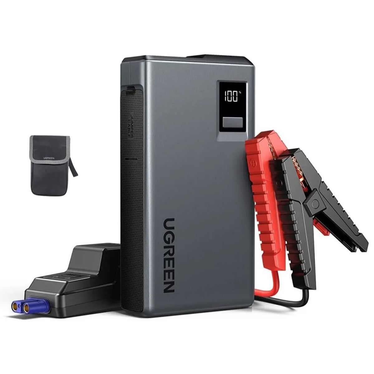 UGREEN - Arrancador de Batería para Auto UGREEN 1000A con Power Bank y Luz LED 12000mAh