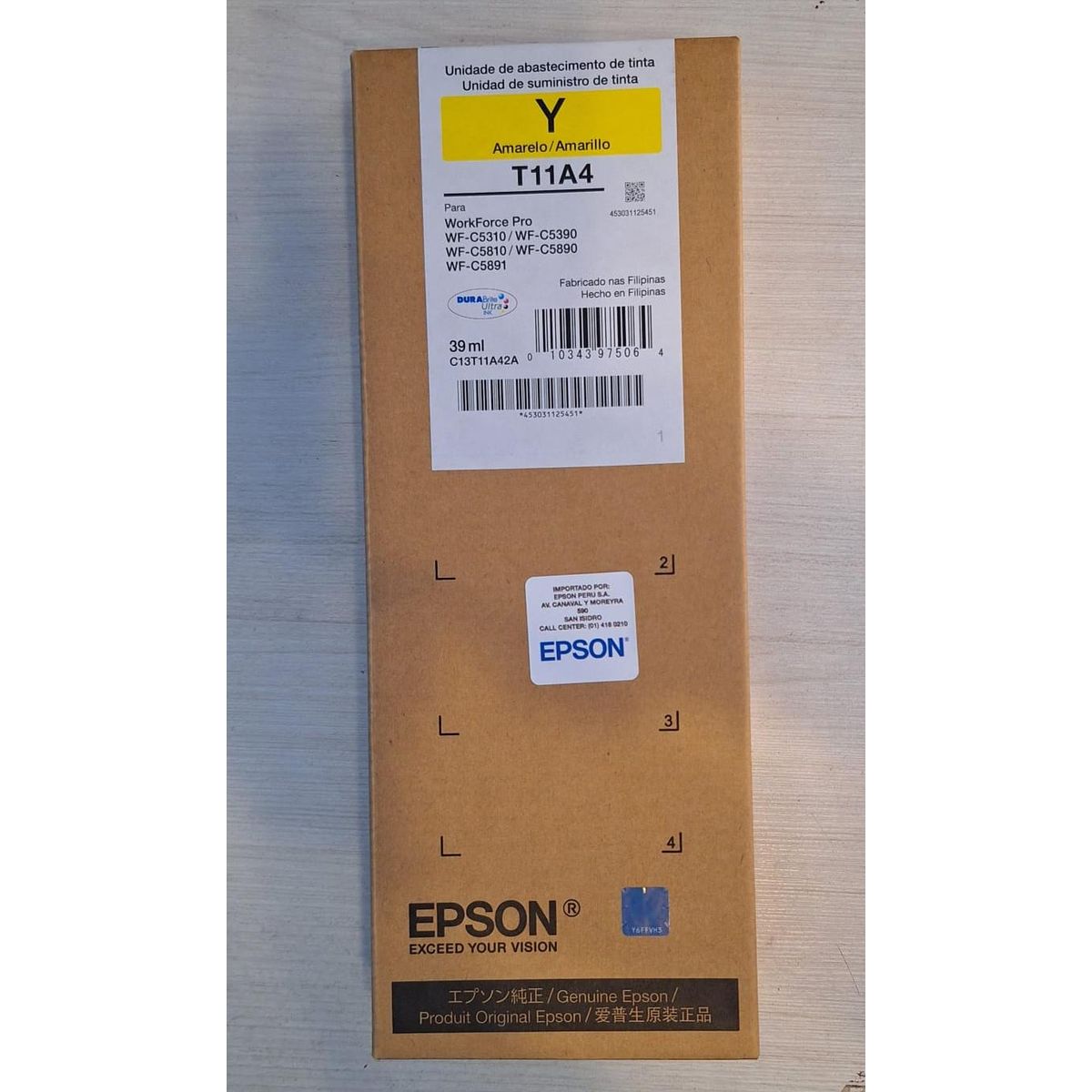 EPSON - TINTA EPSON T11A420-AL YELLOW PARA WF C5810