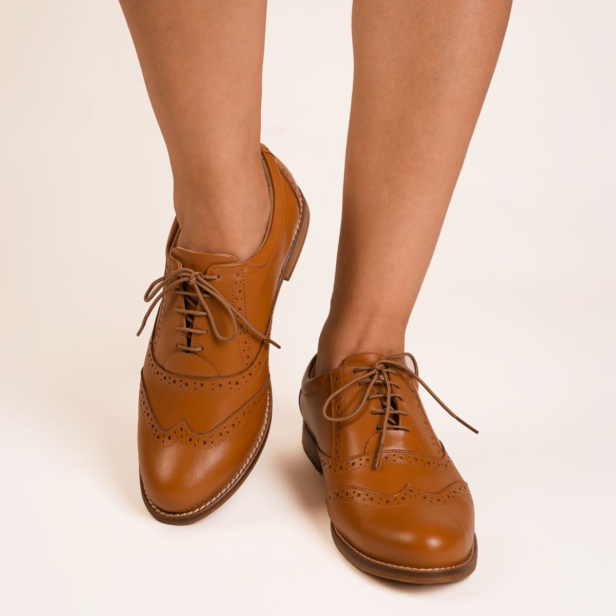 GENERICO - ZAPATOS OXFORD MADERA CAMEL
