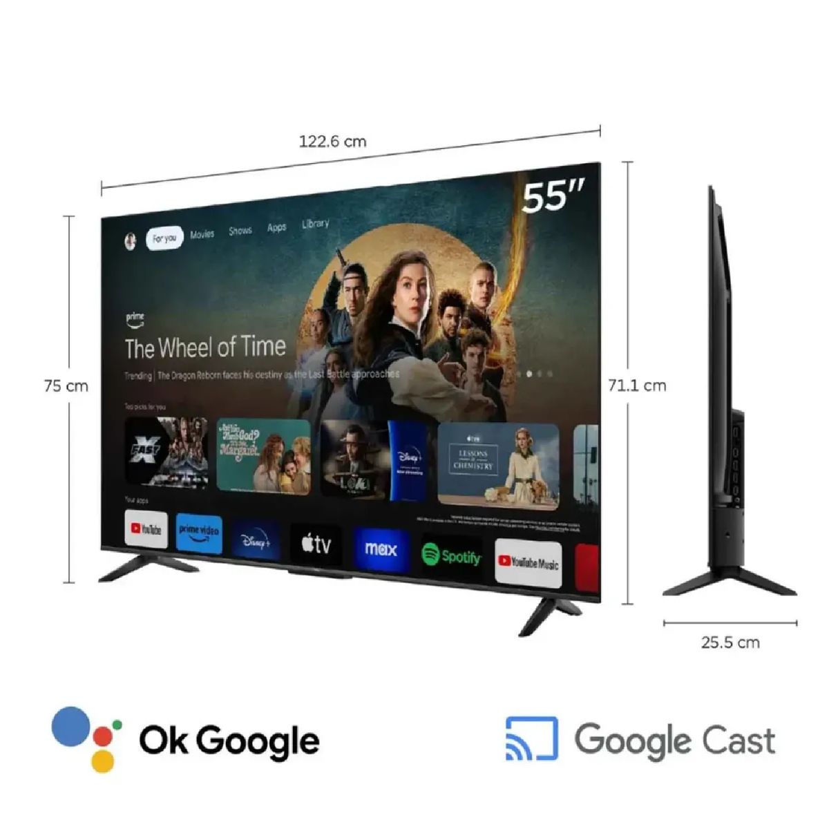 TCL - Televisor TCL 55” 55V6C UHD 4K Smart TV 2025