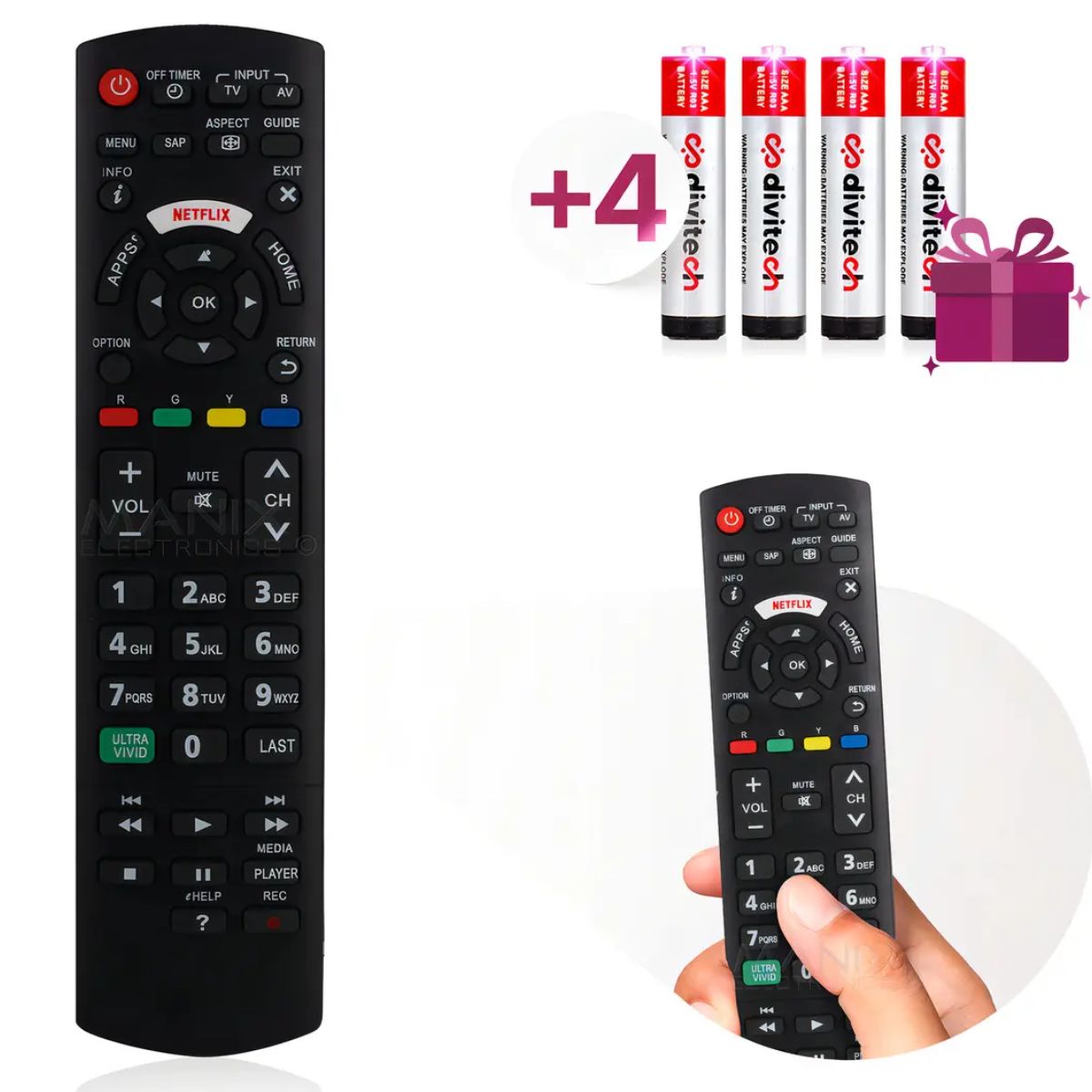 GENERICO - CONTROL REMOTO PANASONIC VIERA PARA TV SMART  Pilas