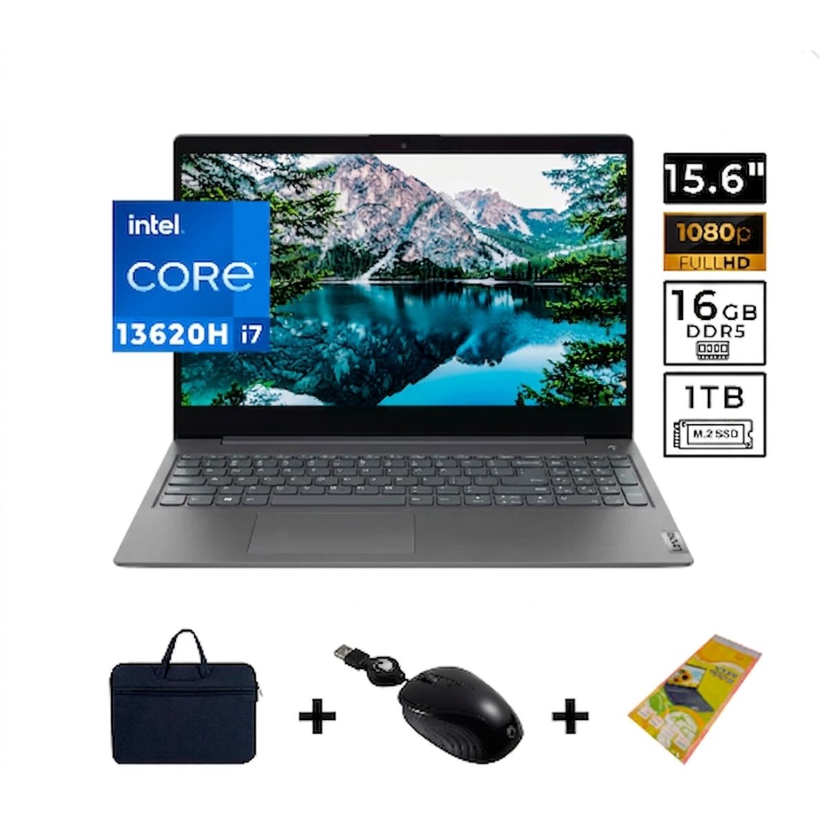 LENOVO - LAPTOP LENOVO V15 G5 IRL, INTEL CORE I7-13620H, 16GB DDR5, 1TB SSD, PANTALLA 15.6 FHD
