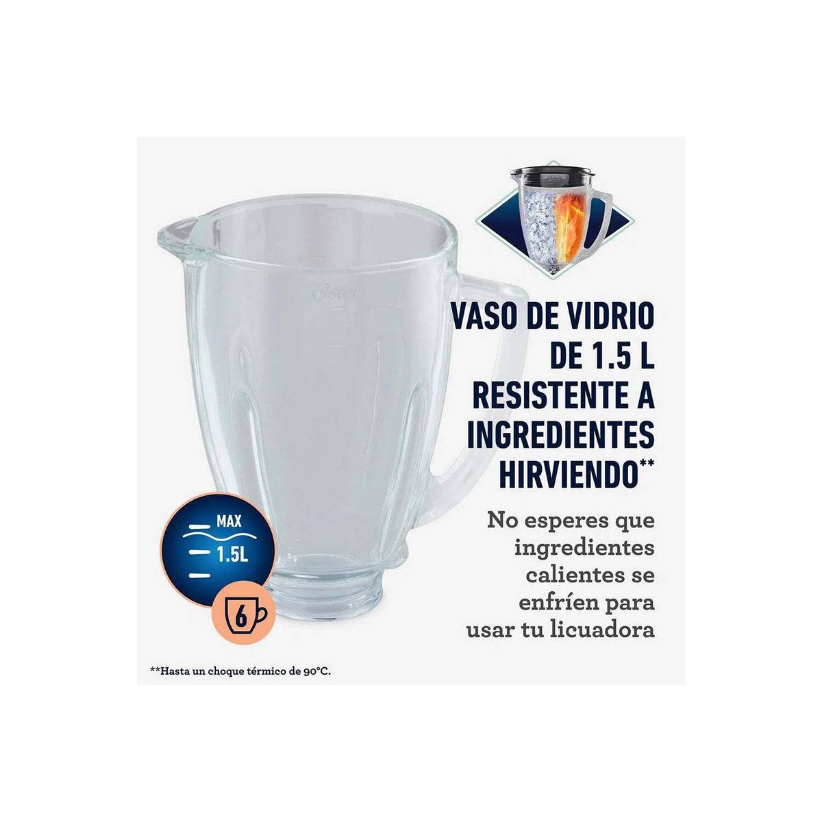 OSTER - Licuadora Pro 1.25Lt 1 Vel + Pulsador BLSTBPST 700W