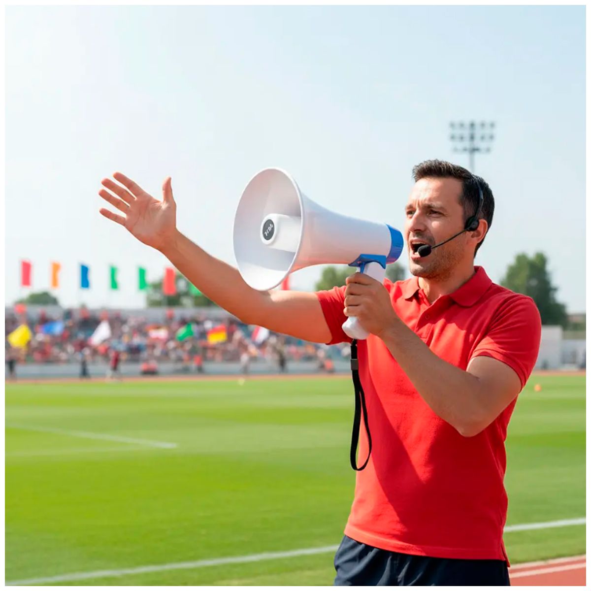 GENERICO - Megáfono Portátil Con Grabadora Bluetooh Azul