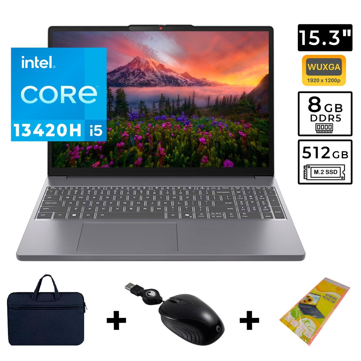 LENOVO - LAPTOP LENOVO IDEAPAD SLIM 3 15IRH10 - INTEL CORE I5-13420H, RAM 8GB DDR5, 512GB SSD, INTEL UHD GRAPHICS