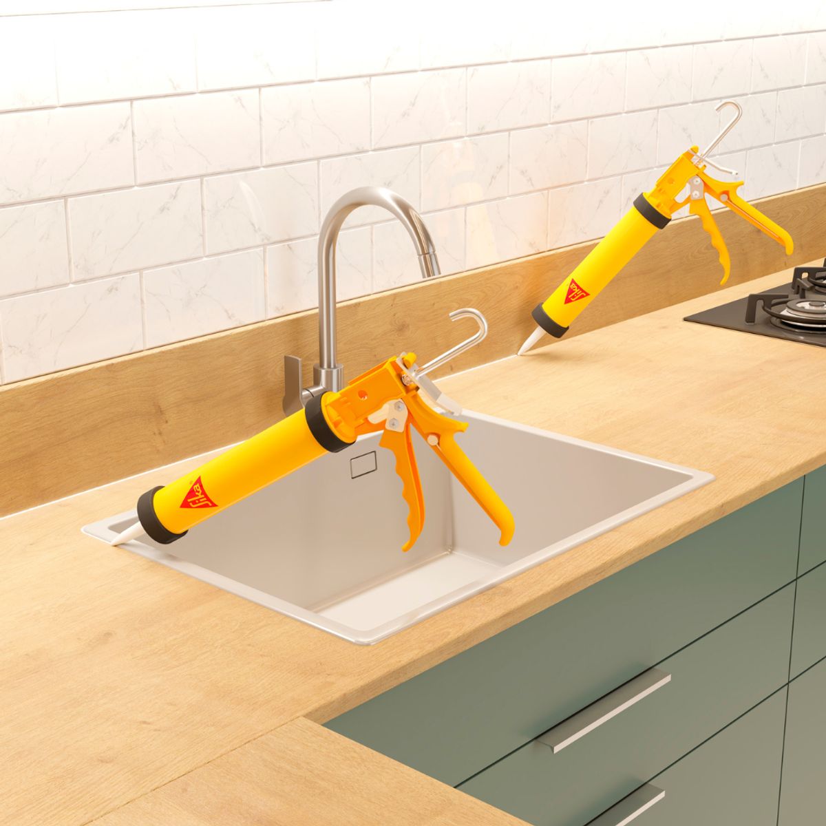 SIKA - Sellador de Silicona con fungicida para baños y cocinas-SikaSeal®-133 Blanco