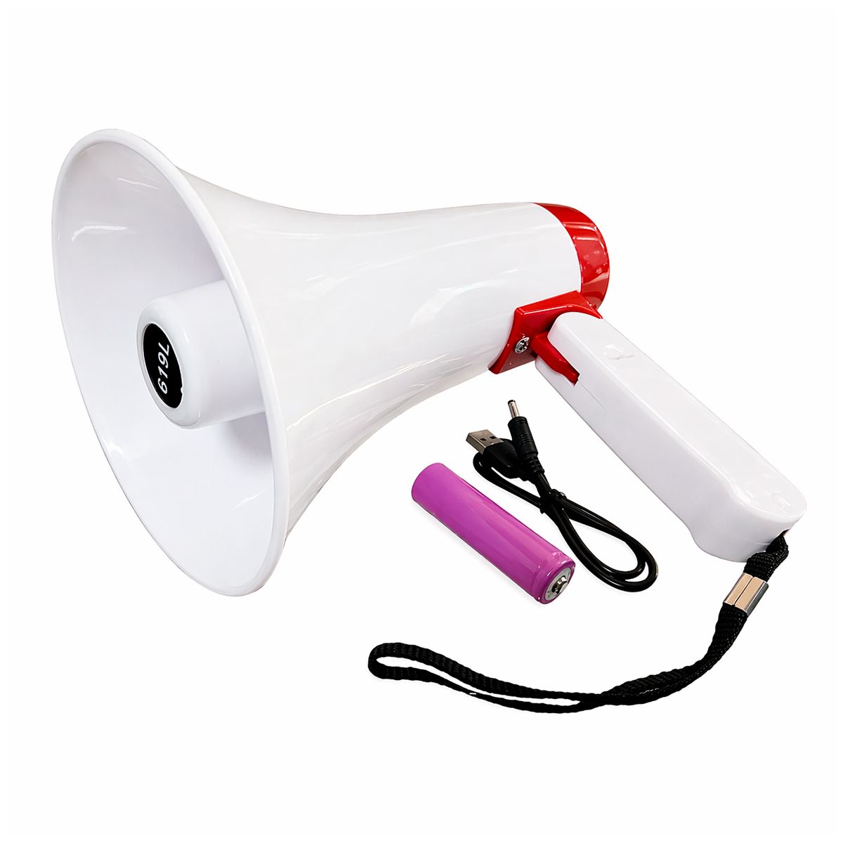 GENERICO - Megáfono Portátil Con Grabadora Bluetooh Rojo