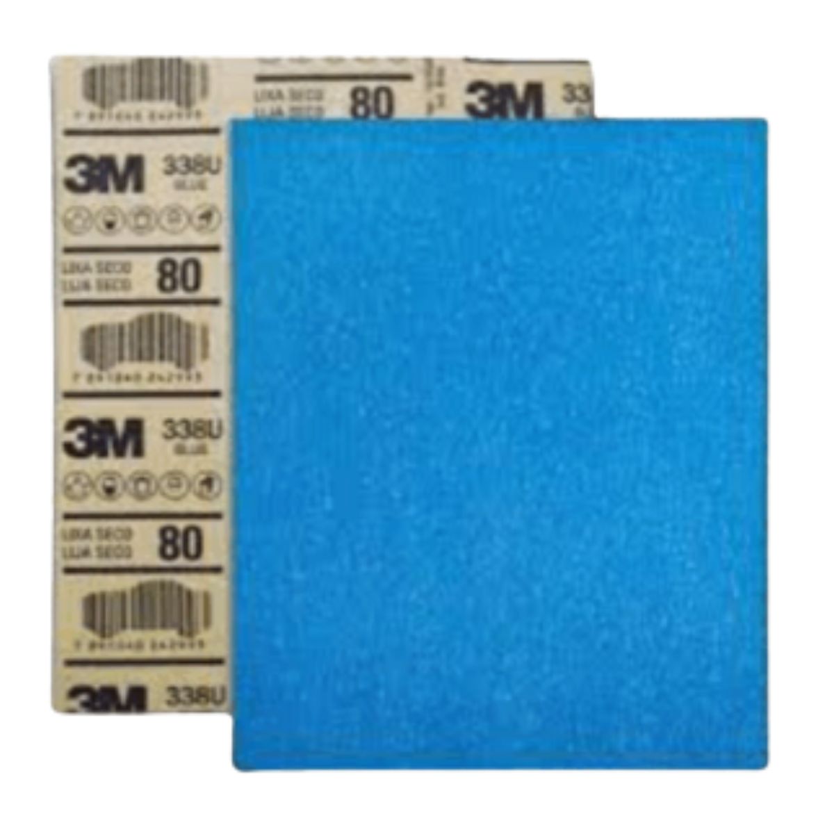3M - 338U LIJAS BLUE GRANO 80 3M -PACK X25 UNIDADES