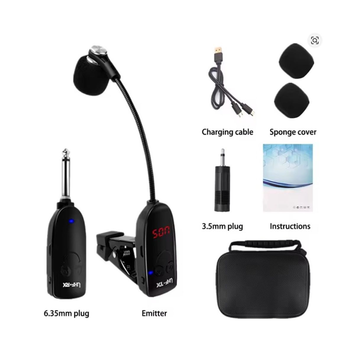 GENERICO - Micrófono Inalámbrica para instrumento de viento