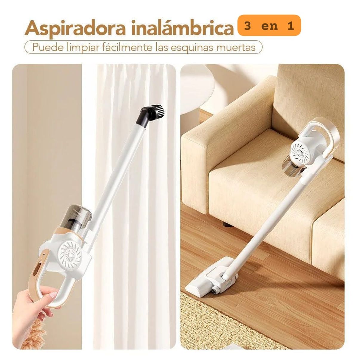 OEM - Aspiradora de Mano Portátil 3 en 1 Anti ácaros Multifuncional