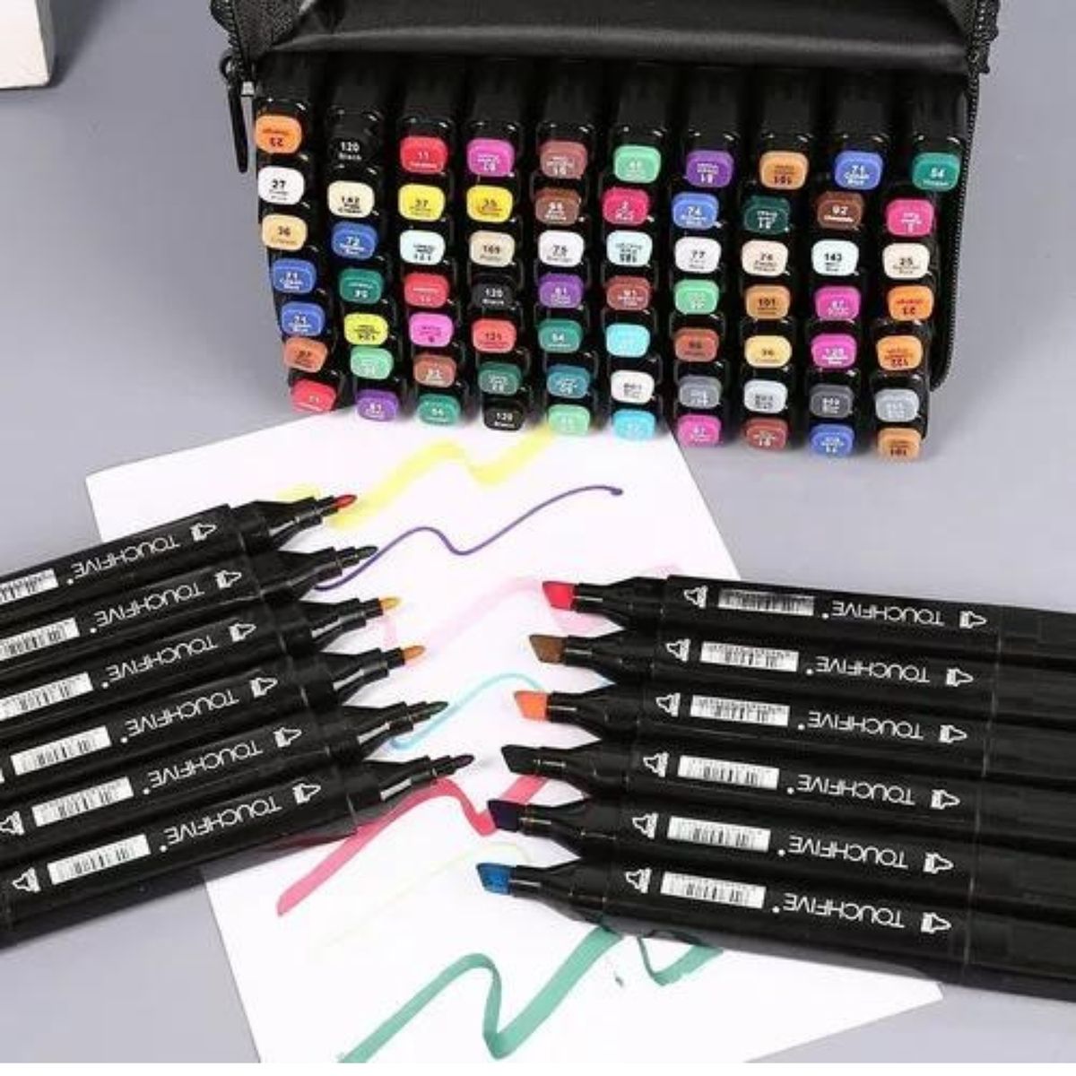 OEM - Set de 60 Plumones Doble Punta con Estuche