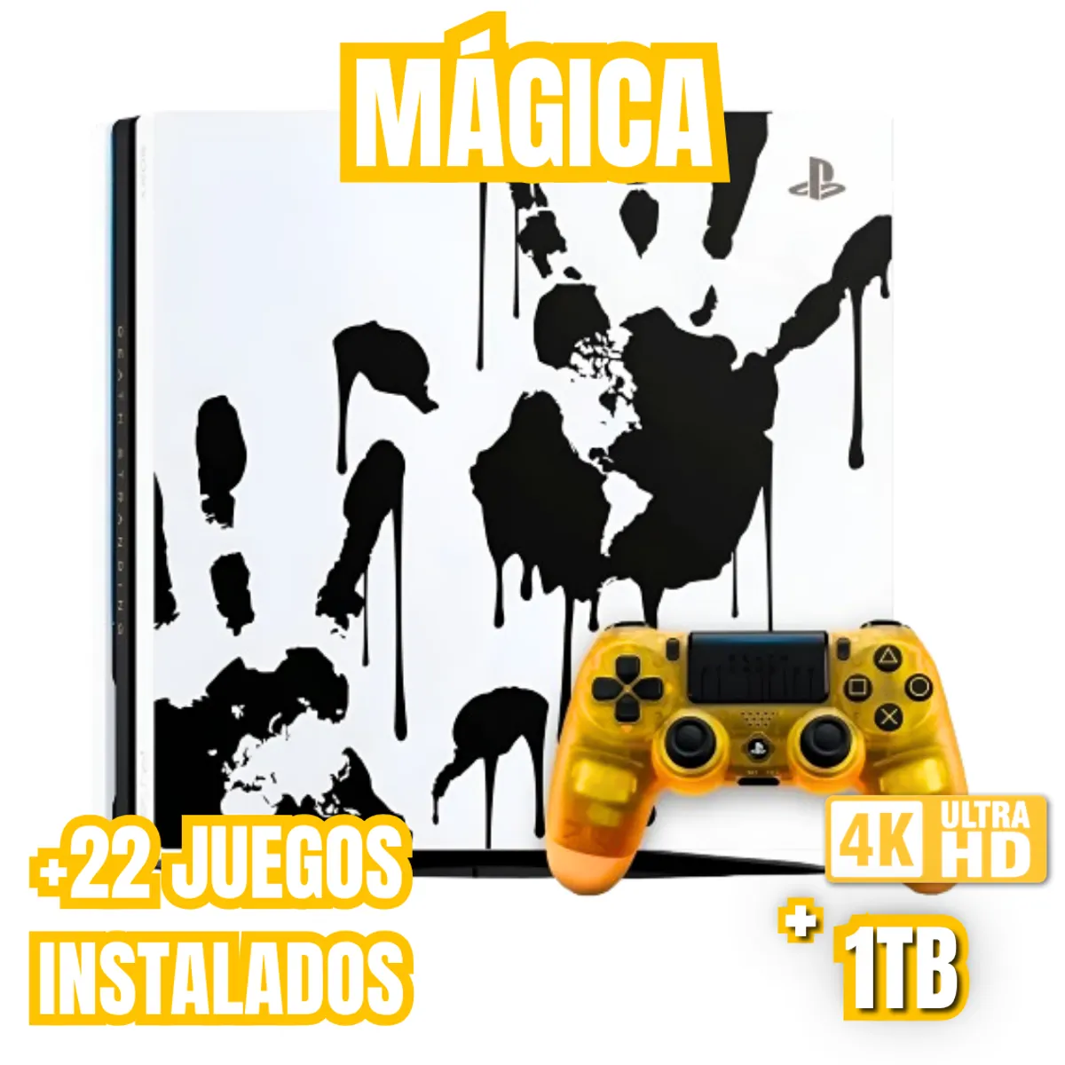 SONY - CONSOLA PLAYSTATION PS4 PRO 1TB MAGICA REACONDICIONADA DEATH STRANDING