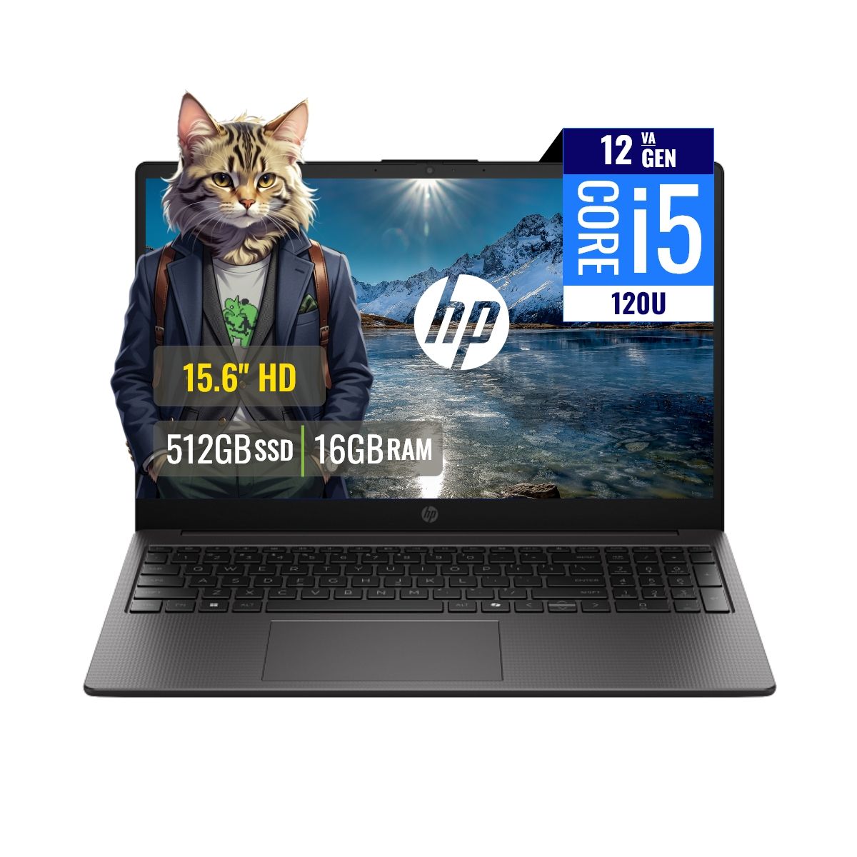 HP - Laptop HP 250R G10 Intel Core 5 120U 16GB RAM 512 SSD M.2 15.6 LCD HD FreeDOS