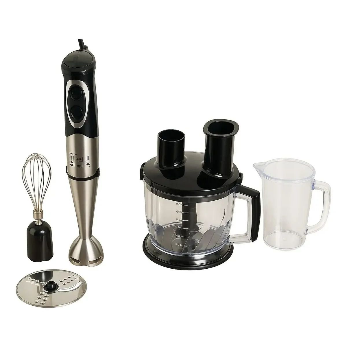 GENERICO - Batidora de Inmersión 6 en 1 1100W Multifuncional con Procesador 2L