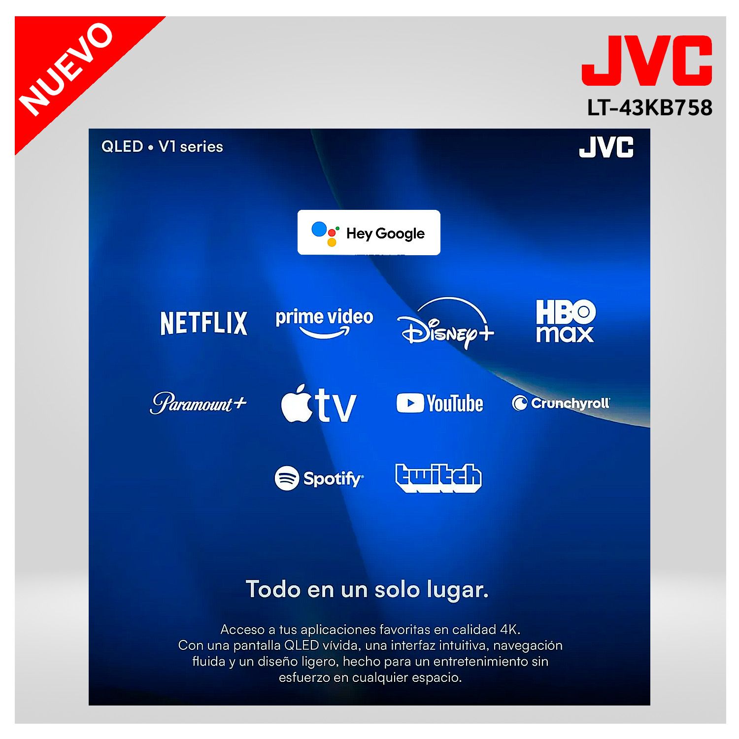 Televisor JVC 43 QLED Google TV LT-43KM4584 Modelo Nuevo 4