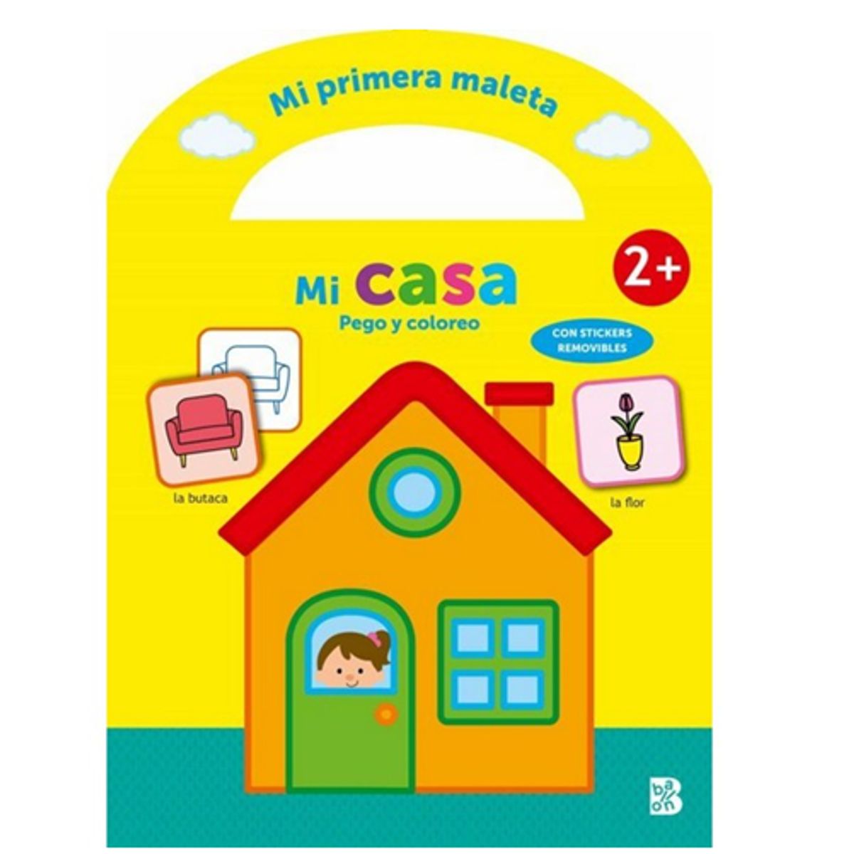 GENERICO - LIBRO infantil MI PRIMERA MALETA mi casa PEGO Y COLOREO +2