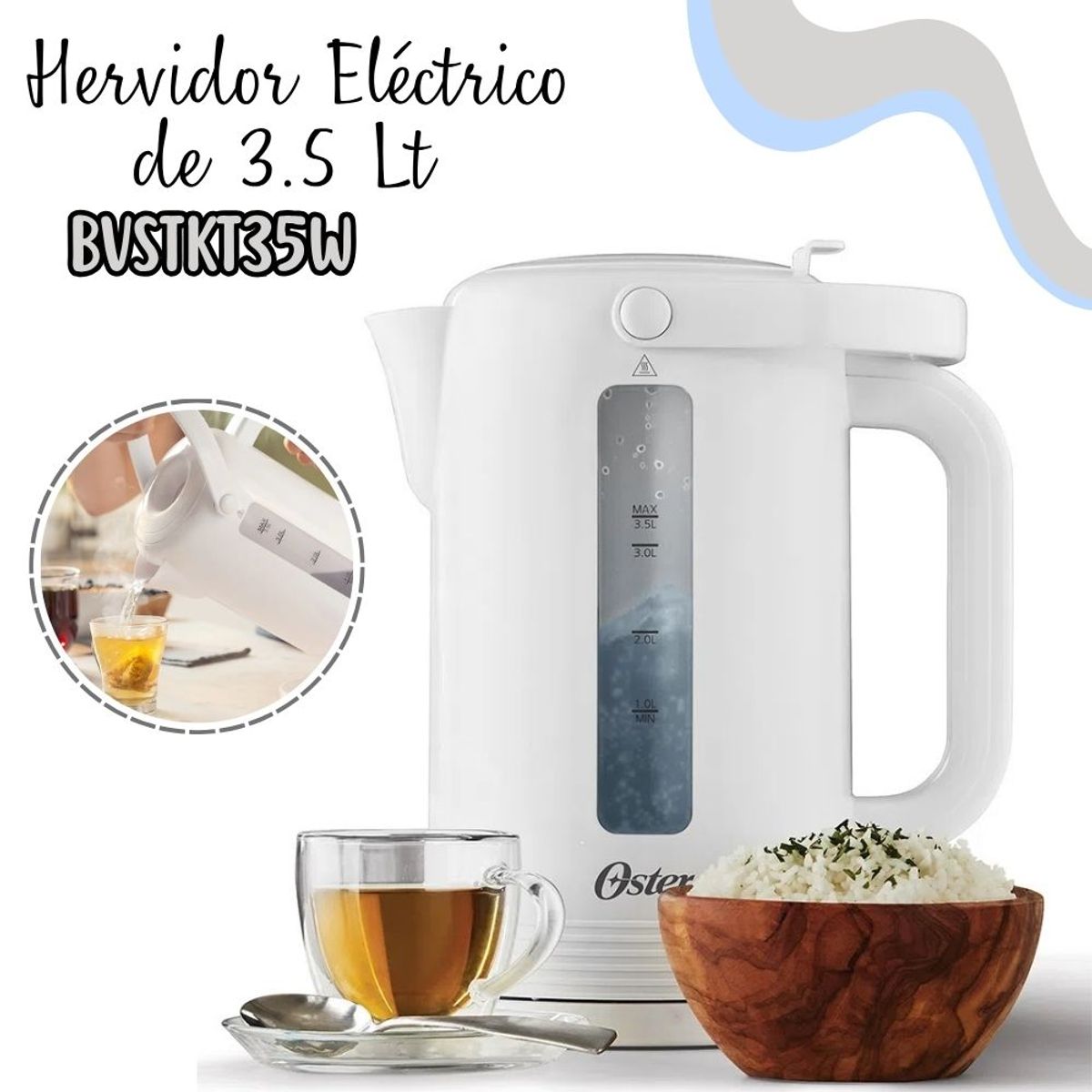 OSTER - Hervidor Eléctrico Oster de 3.5 Lt