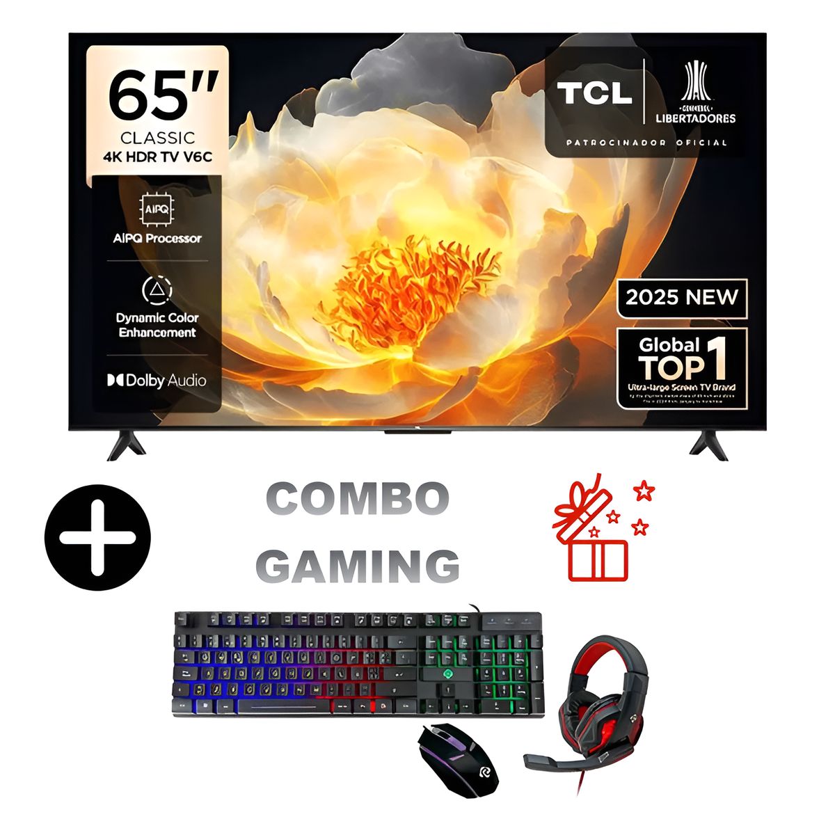 TCL - Televisor TCL LED 65 UHD 4K Smart TV 65V6C + Combo