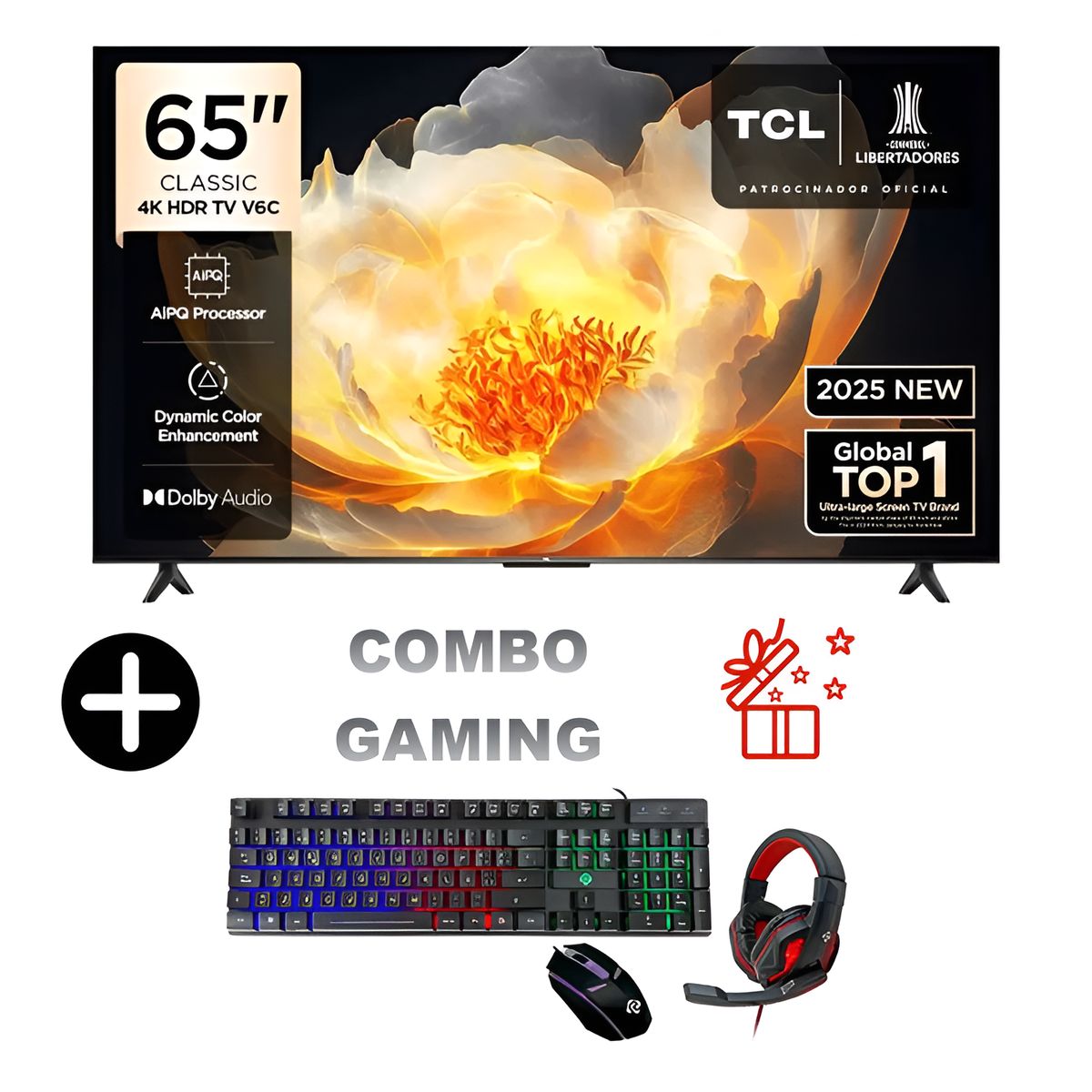 TCL - Televisor TCL LED 65 UHD 4K Smart TV 65V6C + Combo