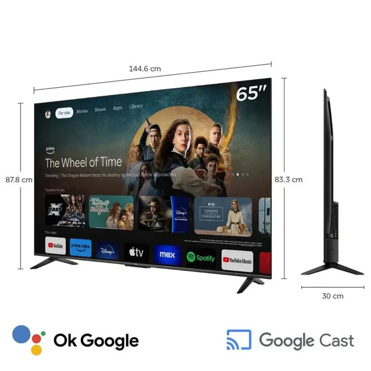 TCL - Televisor TCL LED 65 UHD 4K Smart TV 65V6C + Combo