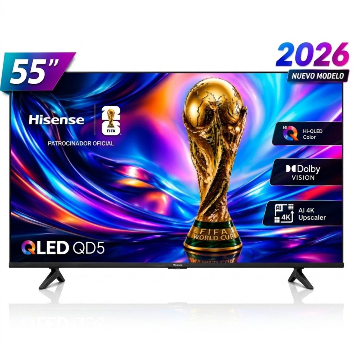 HISENSE - Televisor Hisense Smart TV 55 QLED 4K UHD 55QD5SV