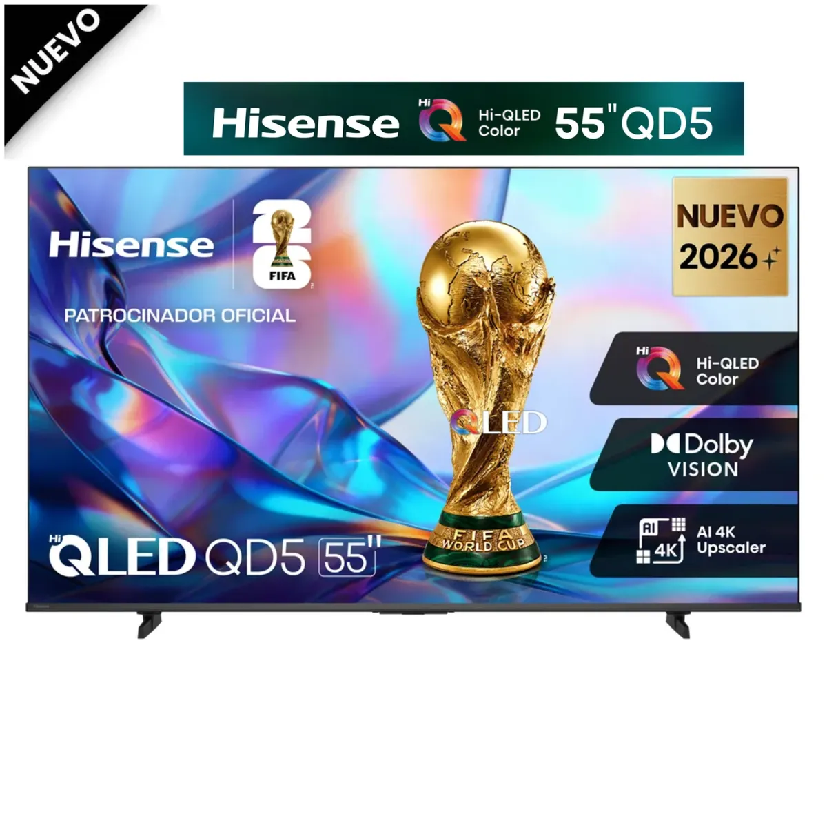 HISENSE - Televisor Hisense QLED 55 UHD 4K Smart TV 55QD5SV