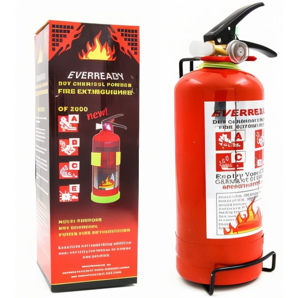 JET - Extintor De Emergencia 1Kg Base Metál Para Auto