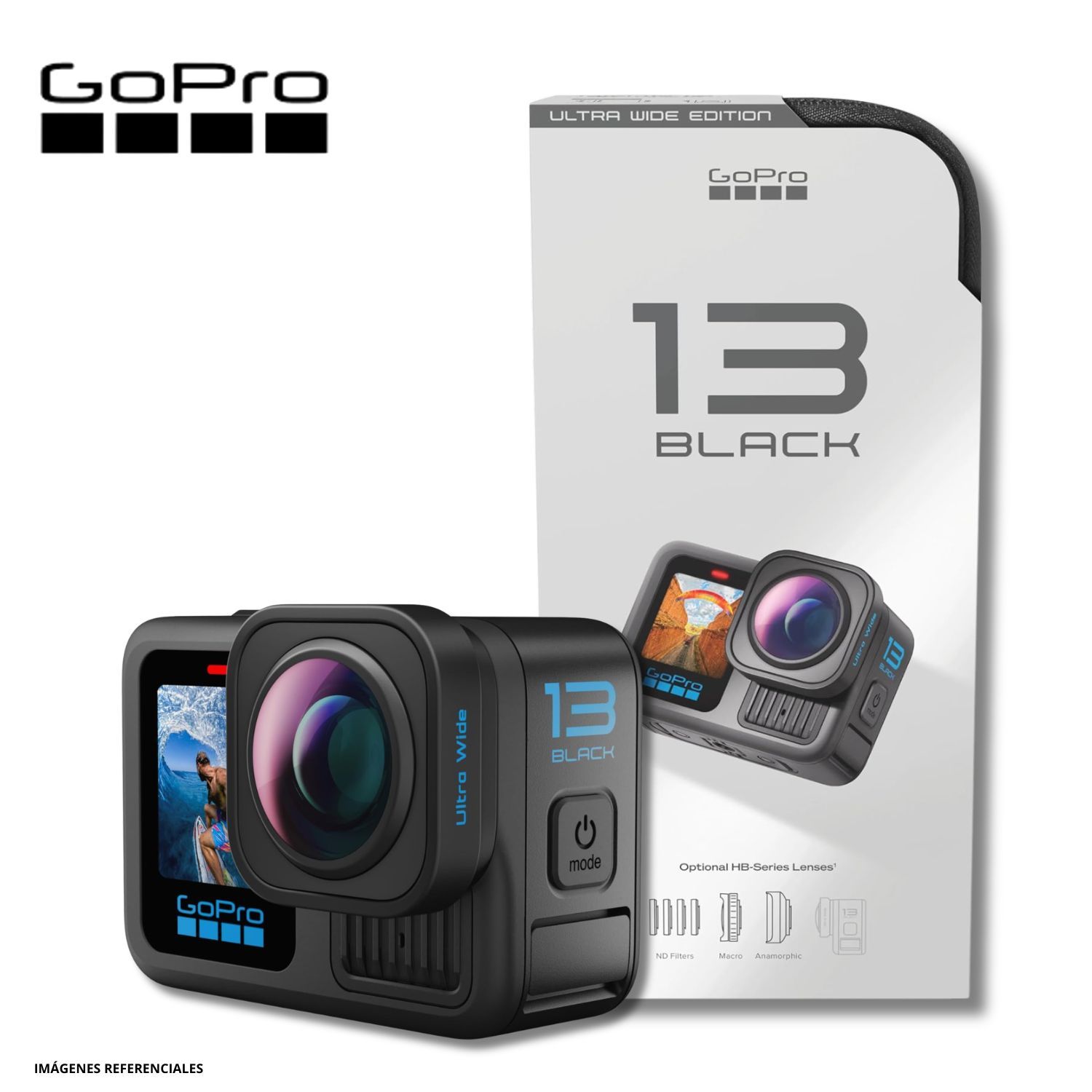 Cámara Profesional GoPro Hero13 Black 4K Ultra Wide Sumergible 10m