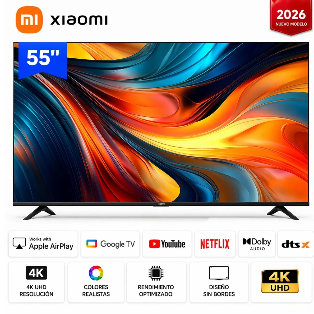 XIAOMI - Televisor Xiaomi 55  UHD 4K 2026