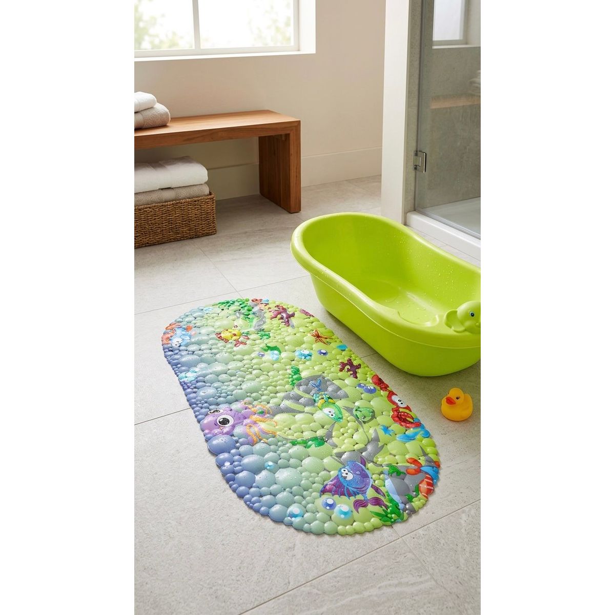 GENERICO - ALFOMBRA PARA DUCHA INFANTIL ANTIDESLIZANTE