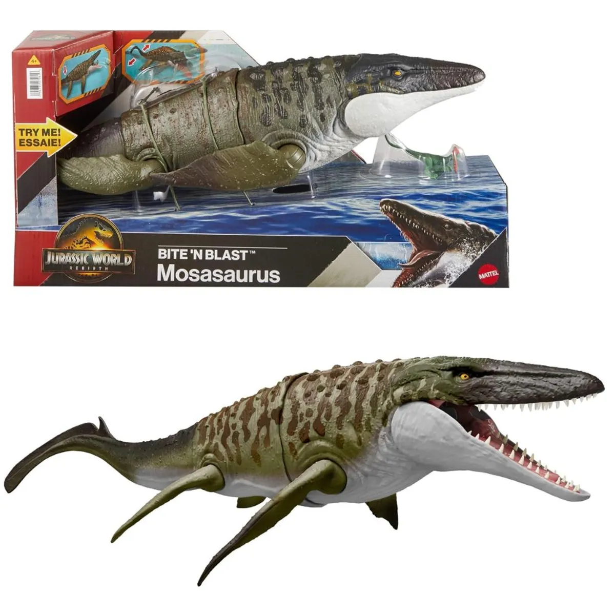 MATTEL - Jurassic World Mosasaurus Rebirth Bite N Blast