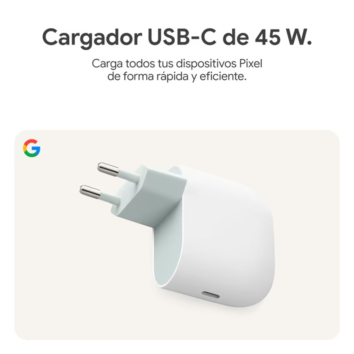 GENERICO - Cargador Goog.. de 45 Watts Ultra Carga Rapida