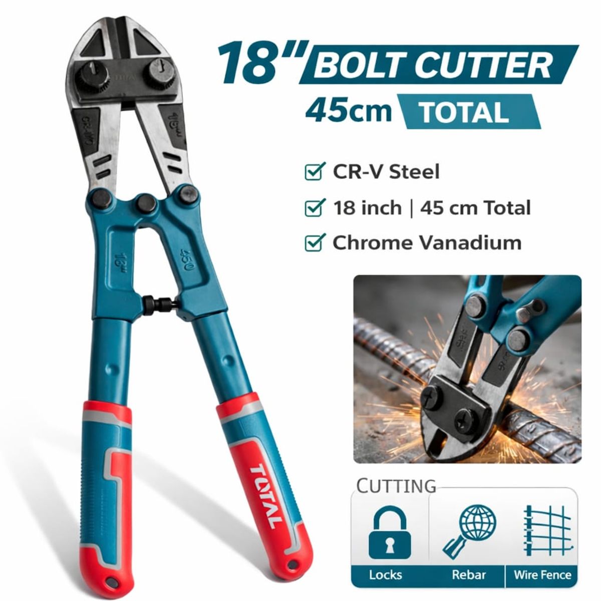 Total Tools - Cizalla Industrial 18 Pulgadas 45cm TOTAL THT113186