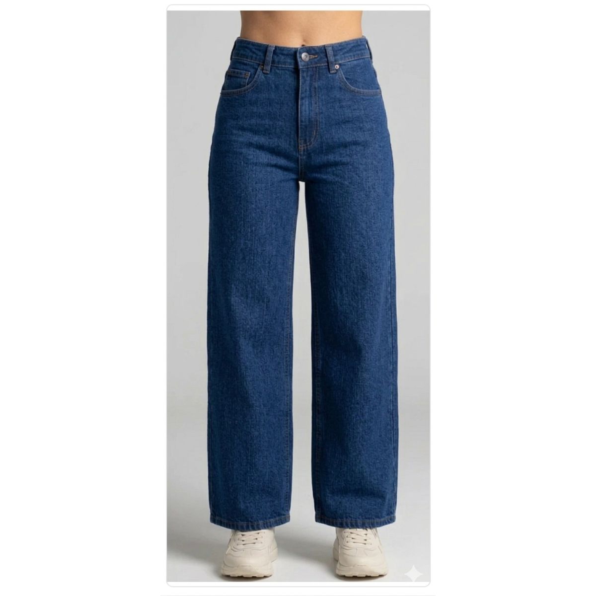 GENERICO - PANTALON JEAN WIDE LEG PARA MUJER