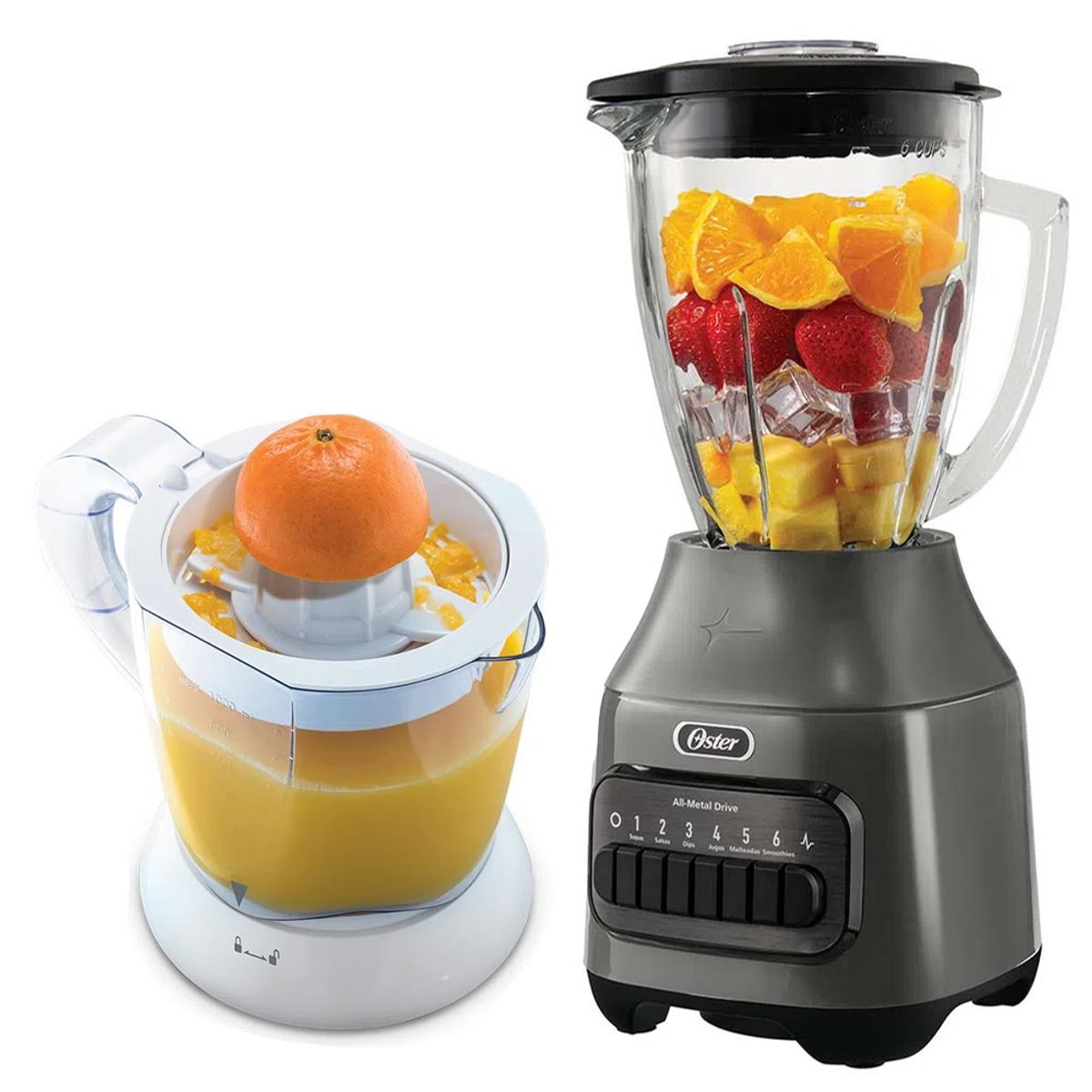 OSTER - Combo Oster Licuadora BLSTPEG-GPB 6 Velocidades+Exprimidor De Cítricos FPSTJU407W