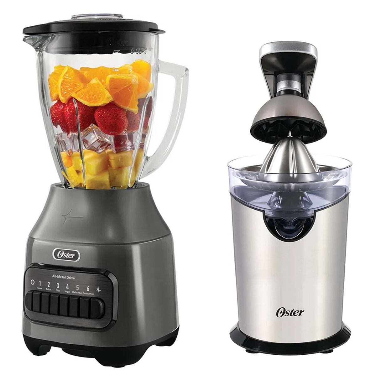 OSTER - Combo Licuadora Oster BLSTPEG-GPB  más Exprimidor de Cítricos Oster FPSTJU4200