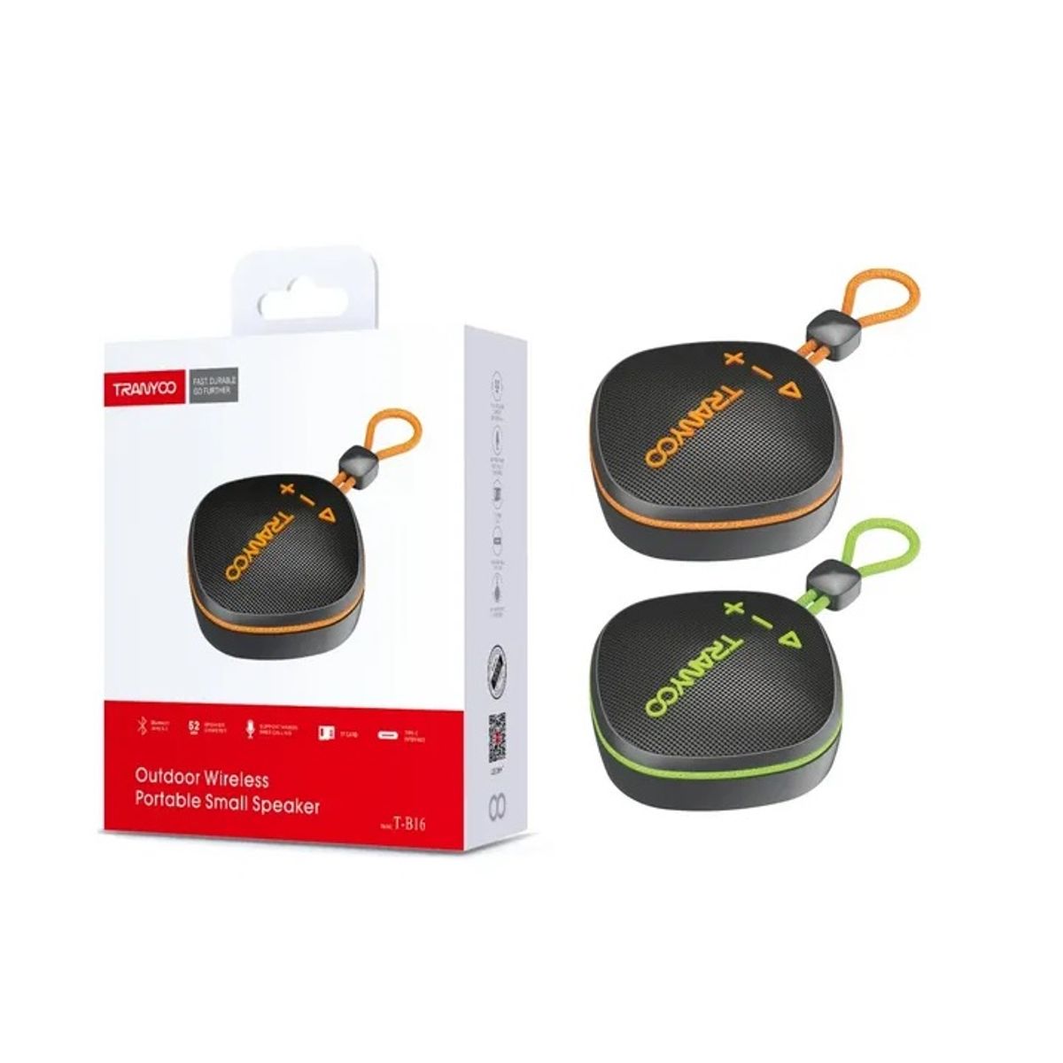 TRANYOO - Mini Parlante Portáti Bluetooth Tranyoo T-816 Negro